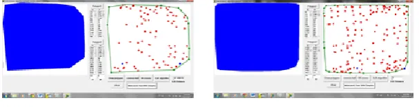 Figure (10) show the GUI of two collided and not collided convex hulls with their Minkowski difference and line segment point of simplex in blue colour of the convex of Minkowski difference