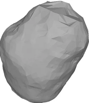 Figure 3.4: Approximate meshed surface for point cloud seen in Figure 3.3, asﬁtted using the ball pivoting algorithm.
