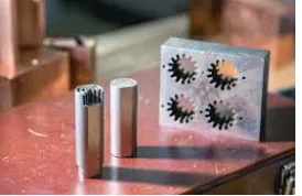 Fig. 1.8 various shapes cut with wire cut EDM  
