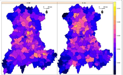 Figure 3 SUs participation rates computed over 20 000 simulated datasets for each map