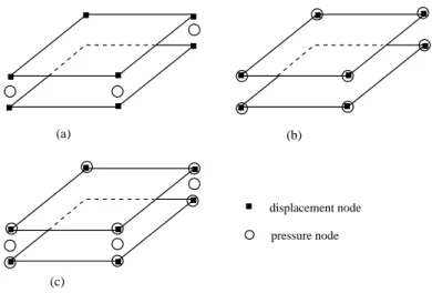 Figure 2: Interface elements enriched with pressure nodes