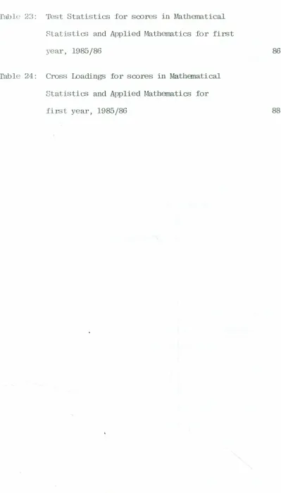TabLe 23:Test Statistics
