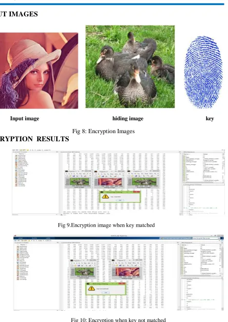 Fig 10: Encryption when key not matched 