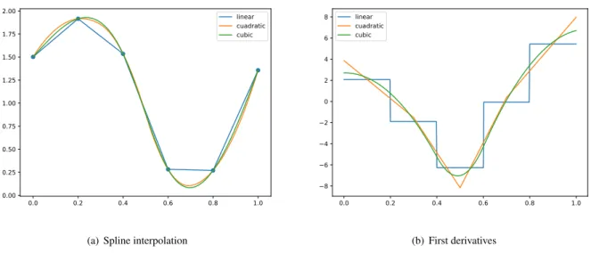 Figure 2.3: Example of spline interpolation