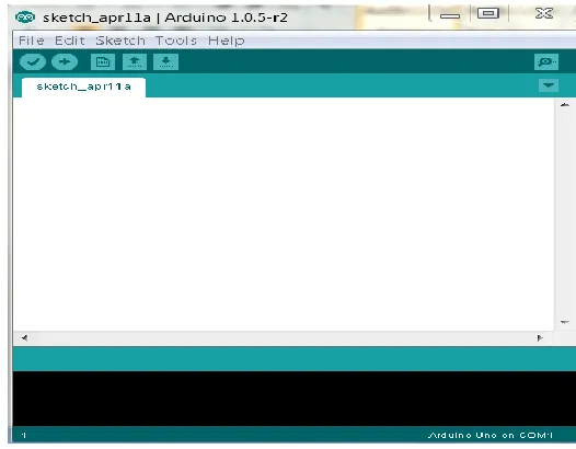 Figure 2.3 : Arduino software IDE 