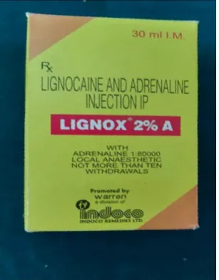 Fig 1  2%LIGNOCAINE WITH 1:80000 EPINEPHRINE. 
