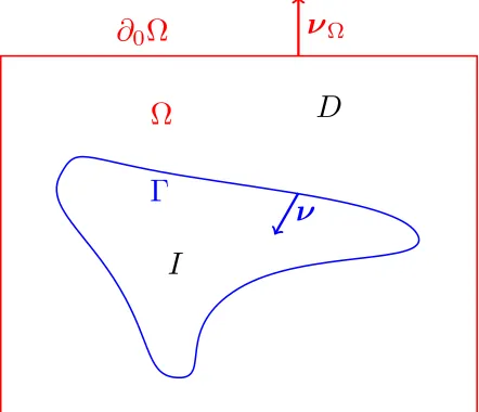 Fig. 1. A sketch of the cell membrane Γ and the extracellular medium  Ω.