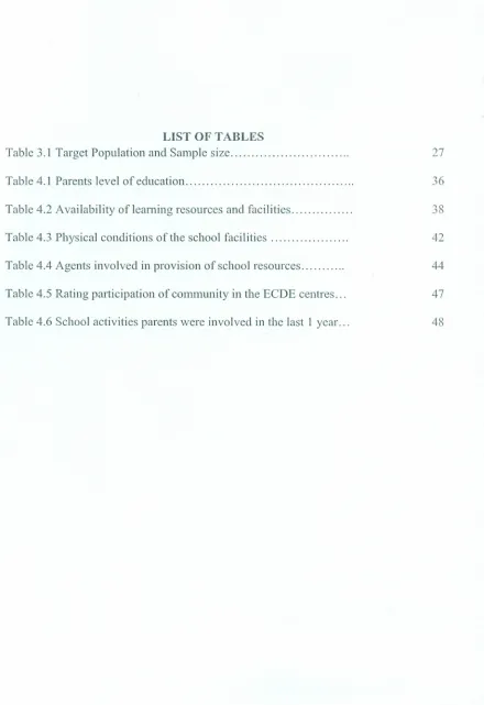 Table 3.1 Target Population