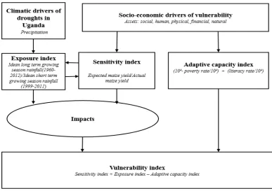 Figure 1. Figure 1.Theoretical framework for assessing vulnerability and the summary of the quantification procedure