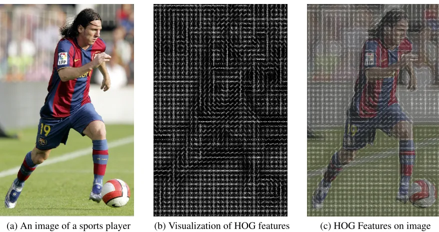 Figure 4.9: Histogram of Oriented Gradients were ﬁrst used to describe the positions of a bodyfor the purpose of identifying that it was a person