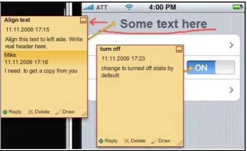 Figure 9. Example of a textual annotation using inPreso. 
