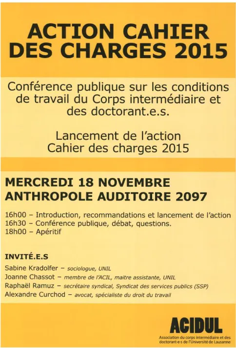 Figure 6.4. Flyer of the round table on job descriptions 