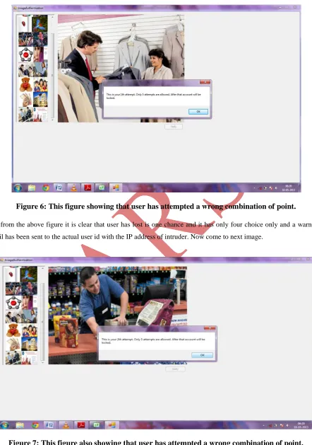 Figure 7: This figure also showing that user has attempted a wrong combination of point