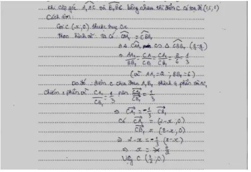 Figure 6:  The position of C such that: (AC+CB)min (= 10). 