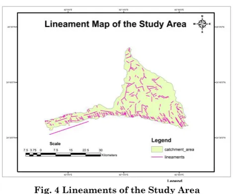 Fig.3 Major Lineament Map of the Study Area 