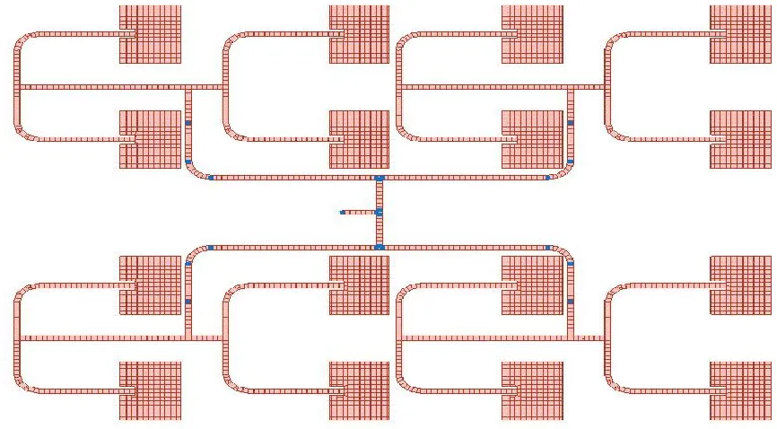 Fig. 5 Layout of the 4x4 MSA design. 