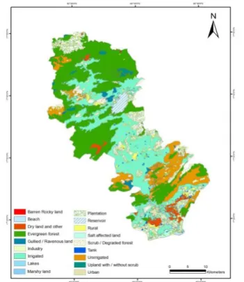 Figure 1.6: Land use/ land cover map generated from Landsat TM scene, 2006 of the study area 
