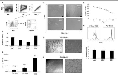 Fig. 5 Clonal isolation of the PDGFRα+/CD90+ subpopulation. a Gating strategy for the single-cell isolation of PDGFRα+/CD90+ cells