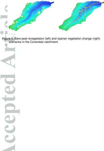Figure 5. Bare peat revegetation (left) and riparian vegetation change (right) 