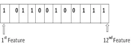 Figure 1: Chromosome representation for DE based feature selection