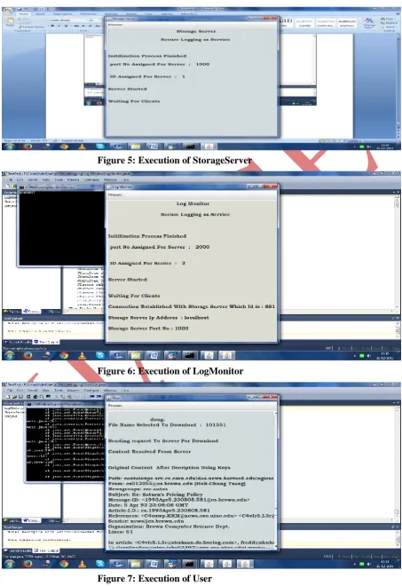 Figure 5: Execution of StorageServer 