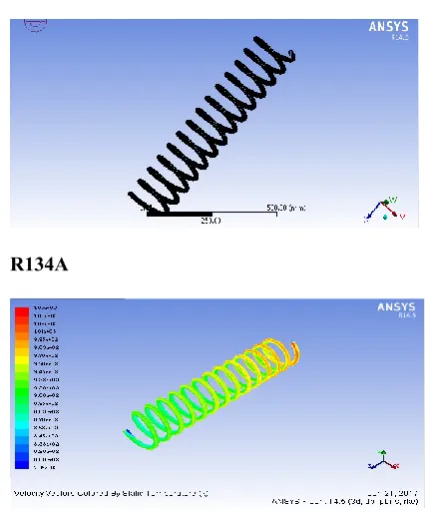 Fig 3.2velocity vectors colored by total temperature 