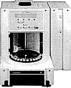 Figure 2.1 Thermo Unicam CE system: Automated sample injection system (left) and 
