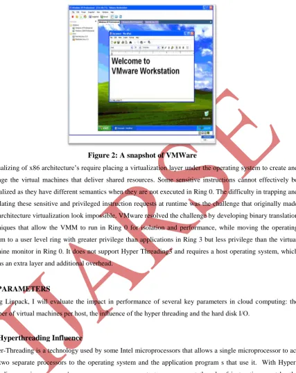 Figure 2: A snapshot of VMWare 