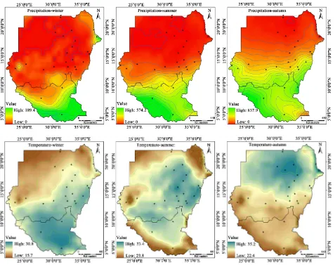 Figure 6. Spatial-temporal change characteristic of mean seasonal-NDVI based on the Slope in Sudan during 2001-2013