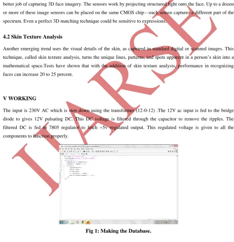 Fig 1: Making the Database. 