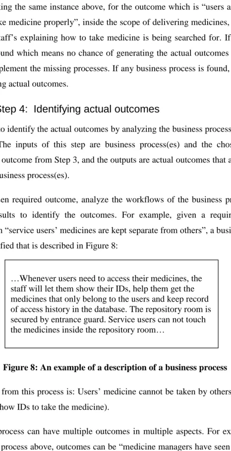 Figure 8: An example of a description of a business process 