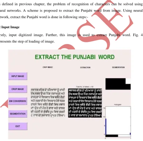 Fig. 3 Punjabi word extraction from the Gurmukhi script. 
