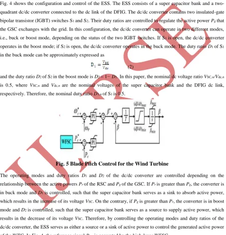 Fig. 4 shows the configuration and control of the ESS. The ESS consists of a super capacitor bank and a two-