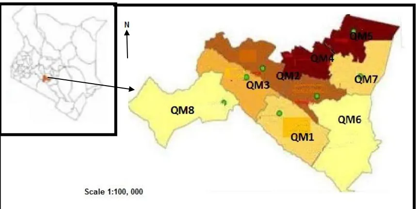 Figure 3.1: Map of Kiambu County (GoK, 2005) 