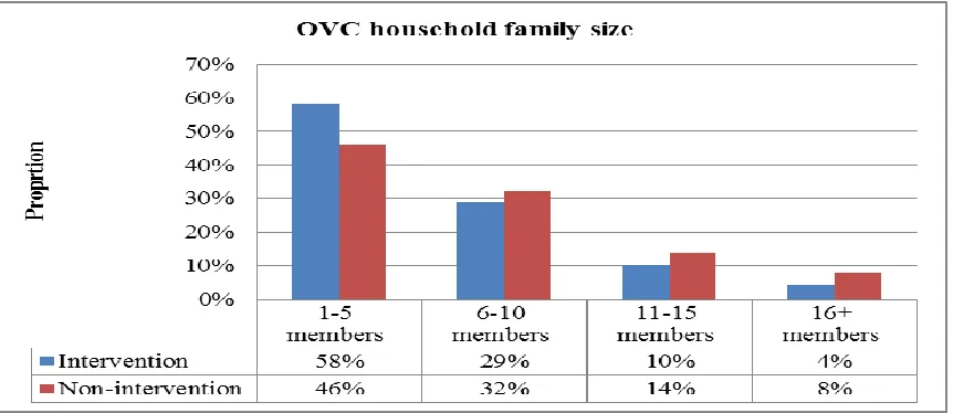 Figure 4.6: Distribution OVC Household family size 
