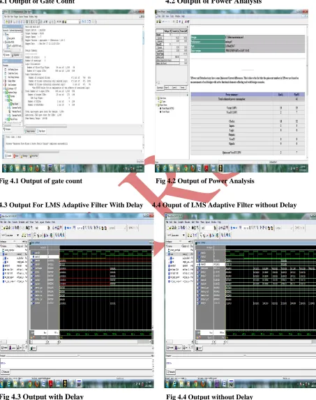 Fig 4.1 Output of gate count                                          Fig 4.2 Output of Power Analysis 