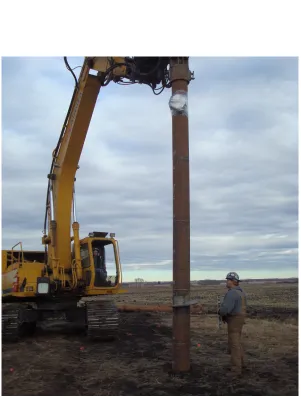 Figure 2.2. Helical pile installation 