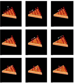 Figure 4. Final 6 moves for the 15 peg game solution. 