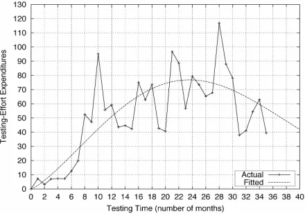 Figure 1. Estimated testing-effort function. 