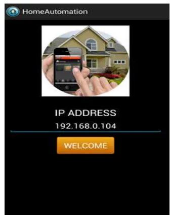 Fig 5.Home Control Screen 