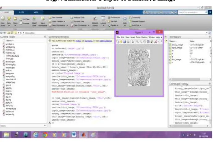 Fig.7. Simulation Output of Binarised Image 