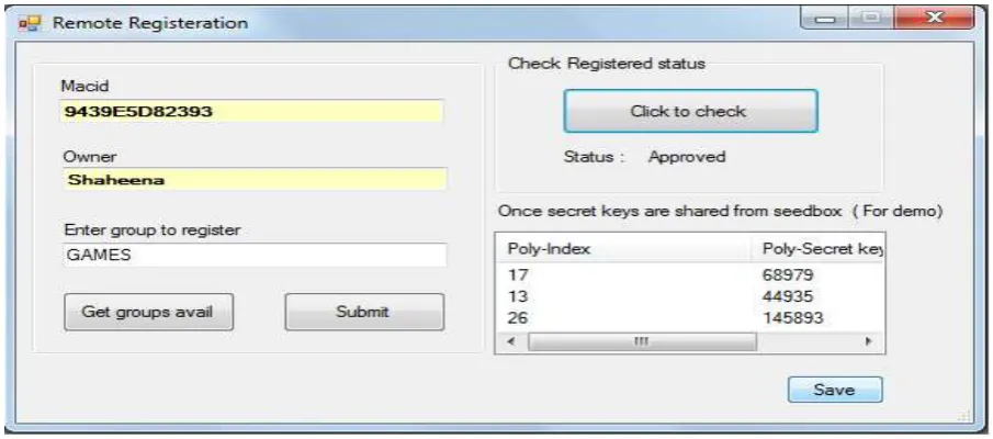 Fig 8.1.1 b. Group creation snapshot 