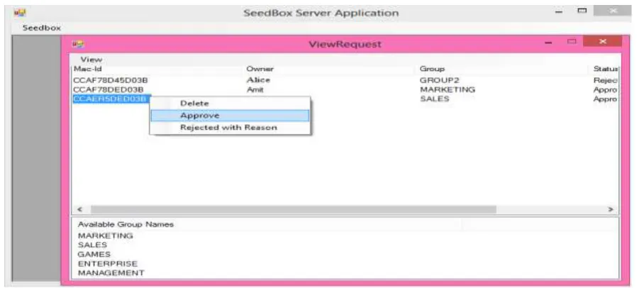 Fig 8.1.3a.View Request Snapshot 