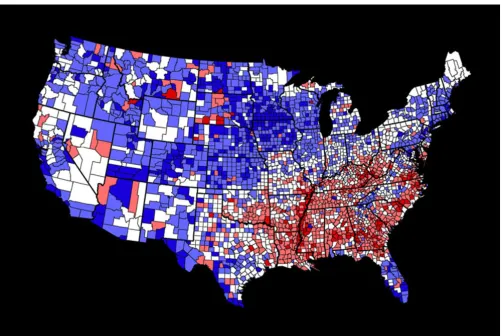 Figure 11United States Mortality: 5 Class Natural BreaksUnited States Mortality: 5 Class Natural Breaks Red = Highest Mortality Light Red = High Mortality White = Normal Mortality Light Blue = Low Mortality Blue = Lowest Mortality