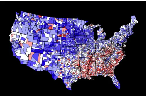 Figure 12United States Mortality: 7 Class Natural BreaksUnited States Mortality: 7 Class Natural Breaks Red = Highest Mortality Medium Red = Mid/High Mortality Lightest Red = High Mortality White = Normal Mortality Lightest Blue = Low Mortality Medium Blue = Mid/Low Mortality Blue = Lowest Mortality