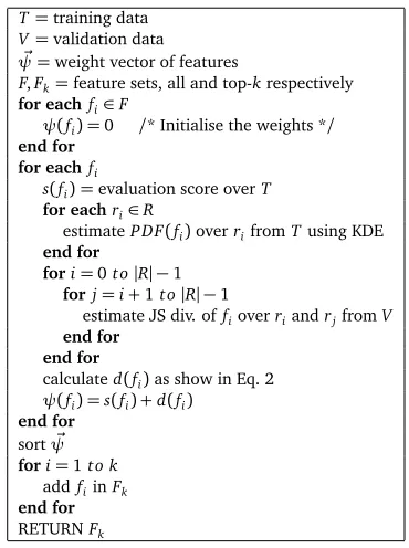 Figure 1: Feature selection procedure.