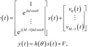 Figure 3. Uniform linear array of M elements. 