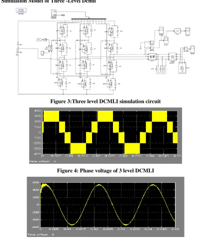 Figure 3:Three level DCMLI simulation circuit 
