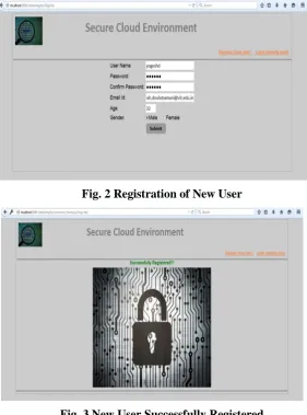 Fig. 2 Registration of New User 