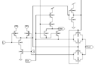 Fig 1: Circuit Diagram of Improved 14 T full adder  